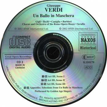 2CD Giuseppe Verdi: Un Ballo In Maschera 252960