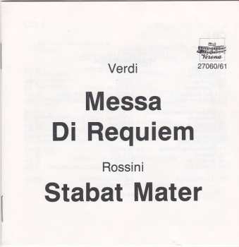 2CD Giuseppe Verdi: Messa Di Requiem / Stabat Mater 649176