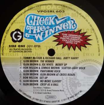 LP Glen Brown: Check The Winner (The Original Pantomine Instrumental Collection 1970-74) 466004