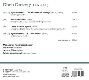 CD Gloria Coates: Time Frozen - Works For Chamber Orchestra DIGI 581126