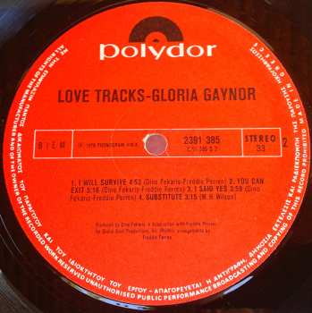 LP Gloria Gaynor: Love Tracks 656291