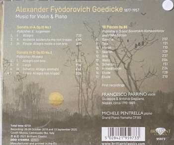 CD Alexander Goedicke: Music For Violin & Piano 561313