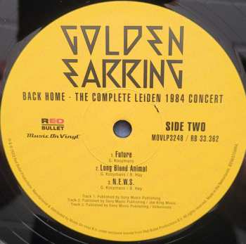 2LP Golden Earring: Back Home - The Complete Leiden 1984 Concert 590338