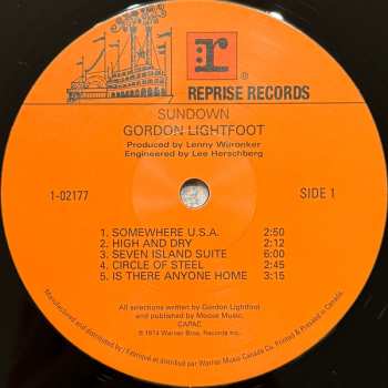 LP Gordon Lightfoot: Sundown 568661