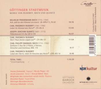 CD Göttinger Barockorchester: Göttinger Stadtmusik. Werke von Rudorff, Bach Und Quantz 398872