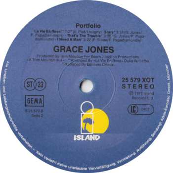 LP Grace Jones: Portfolio 648975