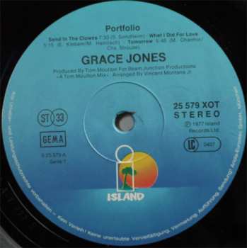 LP Grace Jones: Portfolio 633129