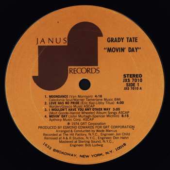 LP Grady Tate: Movin' Day 654902