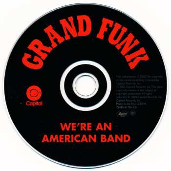 CD Grand Funk Railroad: We're An American Band 39798