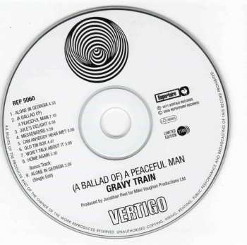 CD Gravy Train: (A Ballad Of) A Peaceful Man LTD 184002