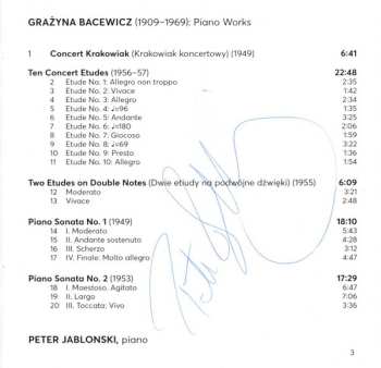 CD Grażyna Bacewicz: Piano Works 560945