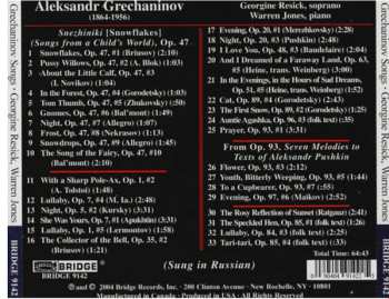 CD Alexander Gretchaninov: Songs Of Grechaninov  649156