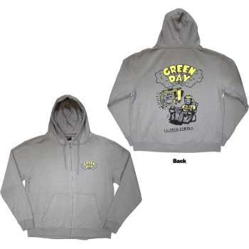 Merch Green Day: Green Day Unisex Zipped Hoodie: Longview Doodle (back Print) (small) S