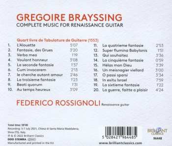 CD Grégoire Brayssing: Complete Music For Renaissance Guitar 614079