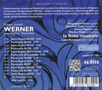 CD Gregor Joseph Werner: Salve Reginas • Pastorellas 572223