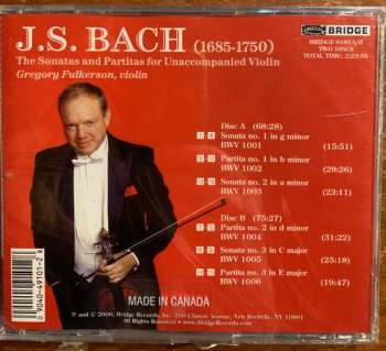 2CD Johann Sebastian Bach: The Sonatas And Partitas For Unaccompanied Violin 287325