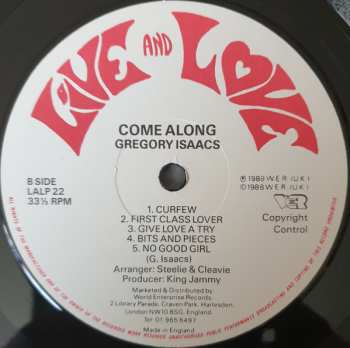 LP Gregory Isaacs: Come Along 596641