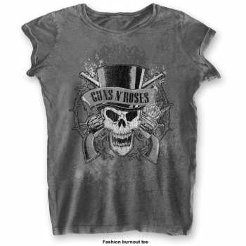 Merch Guns N' Roses: Guns N' Roses Ladies T-shirt: Faded Skull (burnout) (x-large) XL