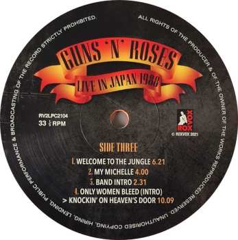 2LP Guns N' Roses: Live In Japan 1988 CLR 550280