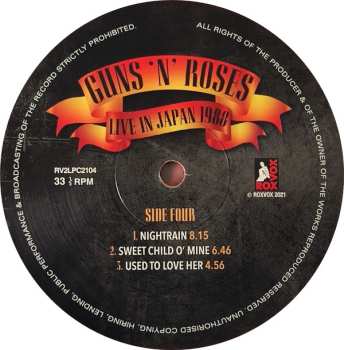 2LP Guns N' Roses: Live In Japan 1988 CLR 550280