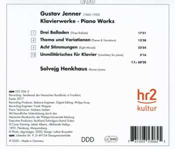 CD Gustav Jenner: Piano Works 647133