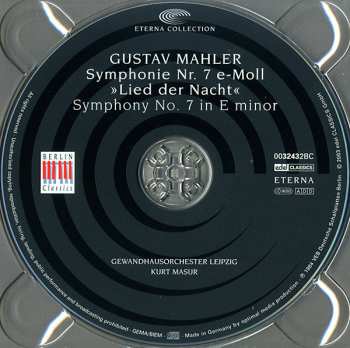 CD Gustav Mahler: Sinfonie Nr. 7 E-Moll DIGI 656887