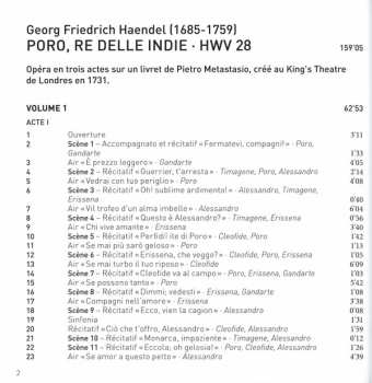 3CD Georg Friedrich Händel: Poro, Re Delle Indie 578361