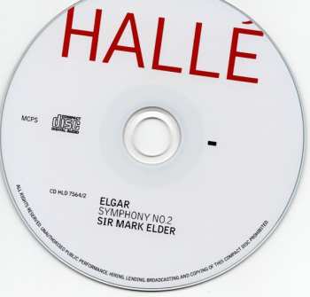 2CD Hallé Orchestra: Symphony No. 1 In A Flat / Symphony No. 2 In E Flat 626134