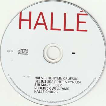 CD Hallé Orchestra: The Hymn Of Jesus • Sea Drift & Cynara 621976