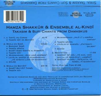 CD حمزة شكور: Syria: Takasim & Sufi Chants From Damaskus 625259