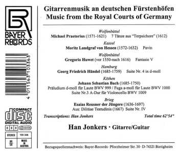 CD Han Jonkers: Music From The Royal Courts Of Germany. 493219