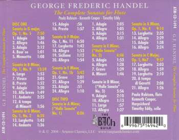 CD Georg Friedrich Händel: The Complete Sonatas For Flute 630916