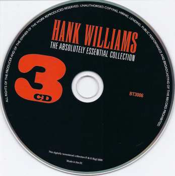 3CD Hank Williams: The Absolutely Essential Collection 95194