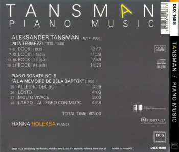 CD Hanna Holeksa: Tansman / Piano Music 599415