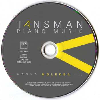 CD Hanna Holeksa: Tansman / Piano Music 599415