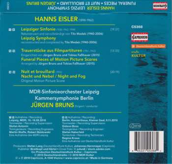 CD Hanns Eisler: Leipzig Symphony / Funeral Pieces / Nuit Et Broulliard 303464