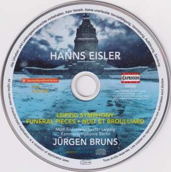 CD Hanns Eisler: Leipzig Symphony / Funeral Pieces / Nuit Et Broulliard 303464