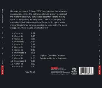 SACD Hans Abrahamsen: Schnee: 10 Canons For 9 Instruments 334052