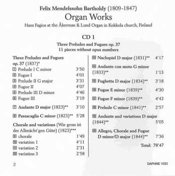 2CD Felix Mendelssohn-Bartholdy: Organ Works 126400