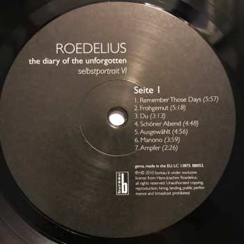 LP Hans-Joachim Roedelius: The Diary Of The Unforgotten - Selbstportrait VI 309081