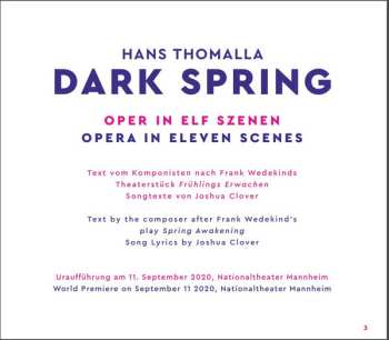 2CD/Box Set Hans Thomalla: Dark Spring 573771