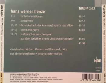 CD Hans Werner Henze: Boulevard Solitude (Zwischenspiel) Und Weitere Orchesterwerke 604580