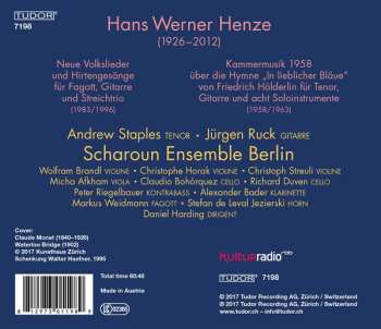 CD Daniel Harding: Neue Volkslieder Und Hirtengesänge; Kammermusik 1958 489922