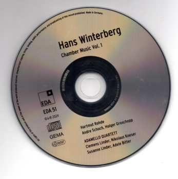 CD Hans Winterberg: Chamber Music Vol. 1: String Quartet N. 1 | Cello Sonata | Violin Sonata | Suites For Trumpet And Piano And Viola And Piano 647781