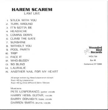 CD Harem Scarem: Last Live 628161