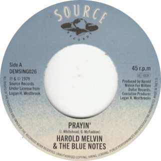 SP Harold Melvin And The Blue Notes: Prayin' / Baby I'm Back 570425