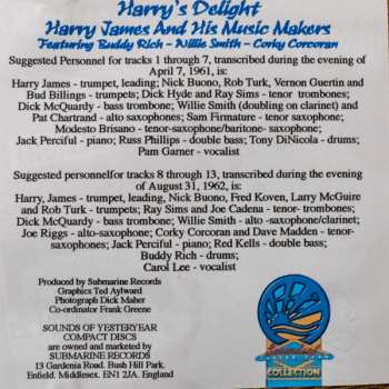 CD Harry James & His Music Makers: Harry's Delight 547110