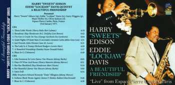 2CD The Harry "Sweets" Edison-Eddie "Lockjaw" Davis Quintet: A Beautiful Friendship: "Live" From Espace Pierre Cardin, Paris 555008