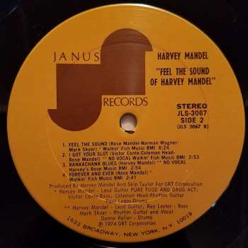 LP Harvey Mandel: Feel The Sound Of Harvey Mandel 650610