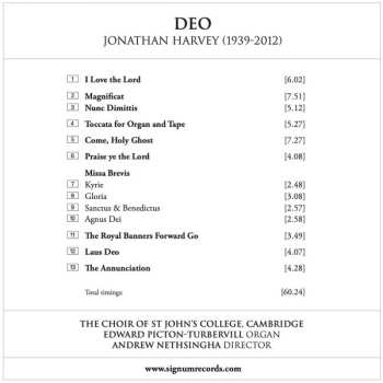 CD St. John's College Choir: Deo 469699